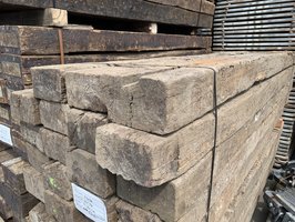 Biels Azobe hardhout onbehandeld gebruikt 14x24x260 cm - 120399