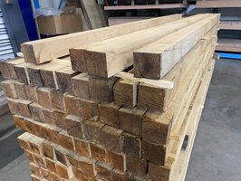 100x100MM Frans eikenhout 300 CM Lang