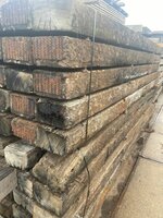 Eiken bielzen gebruikt zonder teer 390-410cm - 120453