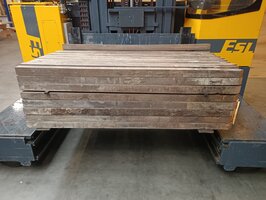 6x6cm hardhout gebruikt 175cm