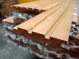 20x130mm 540cm Thermo Wood Vuren triple Rhombus