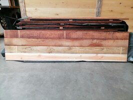 Combi vuren- en hardhouten beschoeiingsschot 60x250 cm