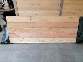 Combi vuren- en hardhouten beschoeiingsschot 100x250 cm