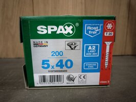 Spax RVS 5x40mm