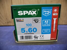 Spax RVS 5x60mm