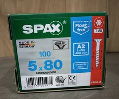 Spax RVS 5x80mm