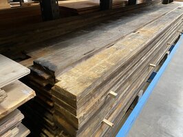 Amerikaans grenen 37x170 MM gebruikt 390cm