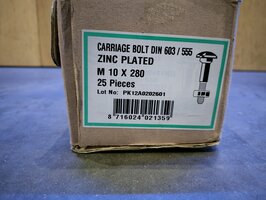 m10x280mm gegalvaniseerd 25ST