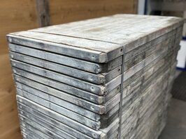 5x 70x140 CM grenen gebruikte steenschot