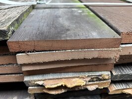 Gebruikte Red ceder wandplanken/ gevelhout 