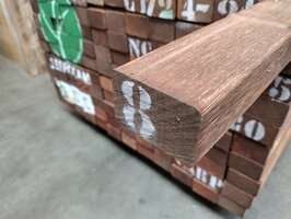 45x70mm hardhout geschaafd 250cm