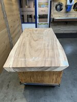 Suar boomstam tafelblad T21 77 x 200cm , unieke en massieve tafelblad