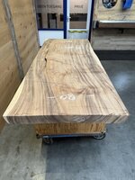 Suar boomstam tafelblad A161 80 x 200cm , unieke en massieve tafelblad