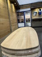 Deens ovaal tafelblad 300 x 110 cm