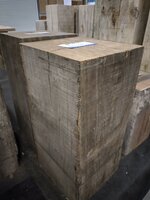 Hardhouten gebruikte meerpaal sokkel 30x30 cm diverse hoogtes  