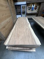 Suar boomstam tafelblad H80 90 x 300cm , unieke en massieve tafelblad