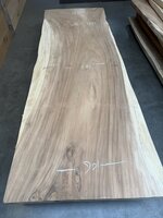 Suar boomstam tafelblad A8 100 x 300cm , unieke en massieve tafelblad