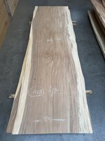 Suar boomstam tafelblad A9 90 x 300cm , unieke en massieve tafelblad
