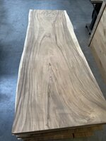 Suar boomstam tafelblad I7 90x250cm , unieke en massieve tafelblad