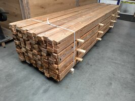 45x145mm Vuren balken gebruikt 340cm